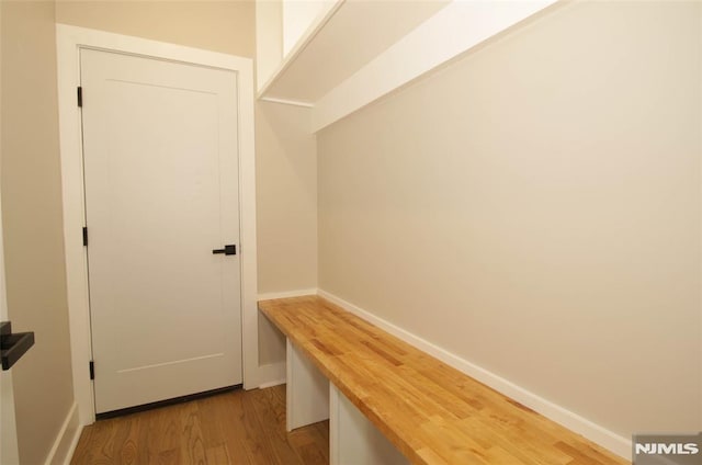 mudroom featuring light hardwood / wood-style flooring