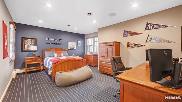 view of carpeted bedroom