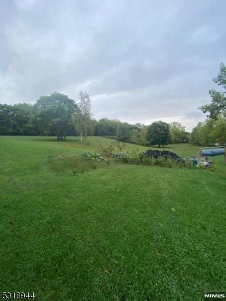 view of yard with a rural view