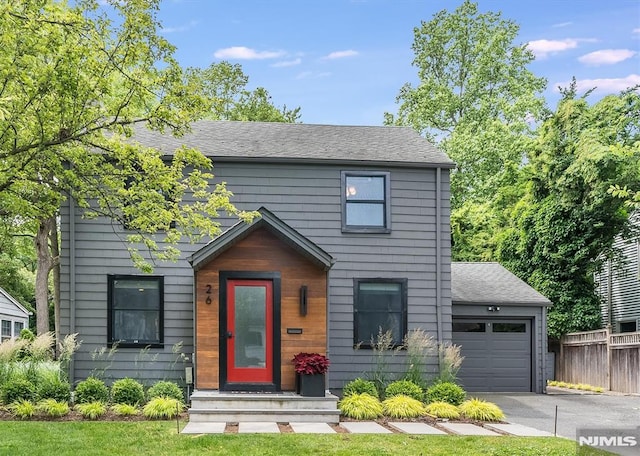 view of front of house featuring a garage