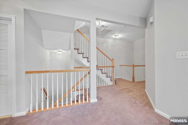 interior space with light colored carpet