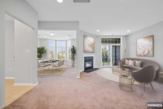 view of carpeted living room