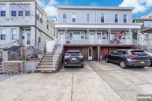 multi unit property with covered porch