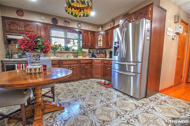 kitchen with appliances with stainless steel finishes