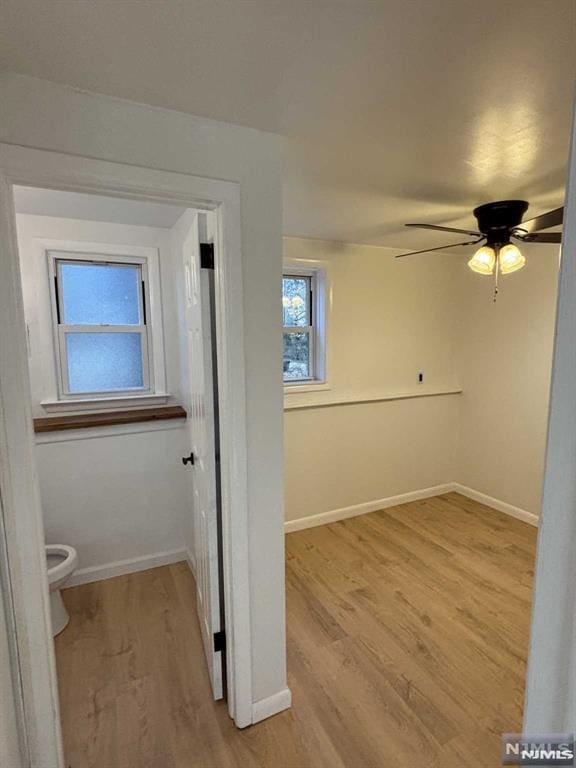 hall featuring light hardwood / wood-style floors