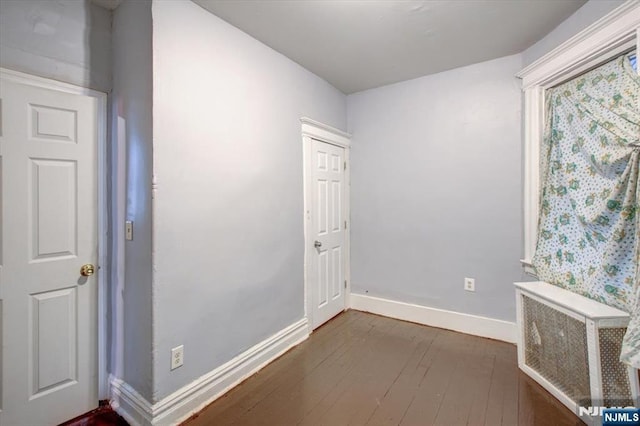 interior space featuring dark hardwood / wood-style flooring