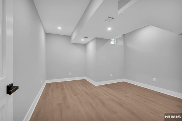 empty room featuring light hardwood / wood-style flooring