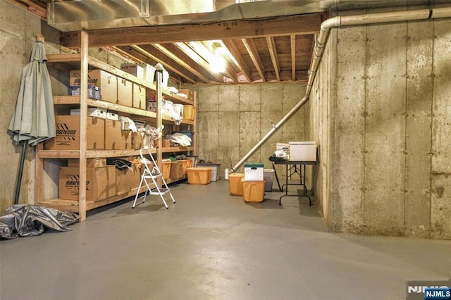 view of storage area