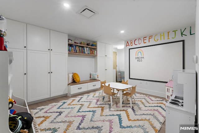 interior space with light wood-type flooring