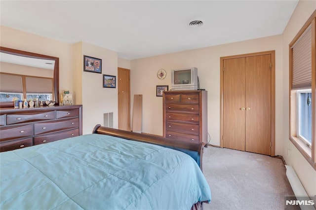 view of carpeted bedroom