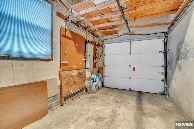 garage featuring electric panel