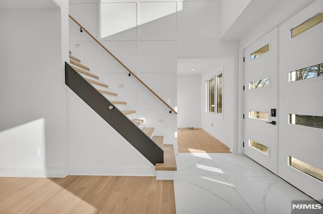 entryway featuring light hardwood / wood-style flooring