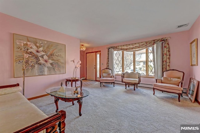 view of carpeted living room