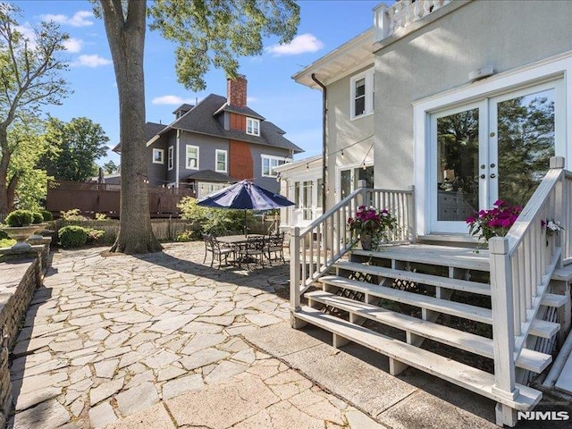 view of patio with french doors