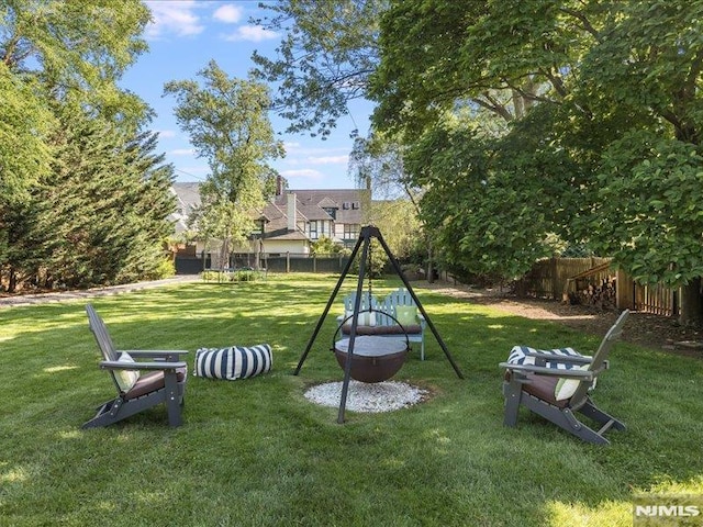 view of jungle gym featuring a yard