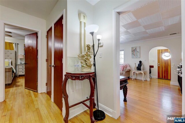 120 Prospect Ave, Hackensack, NJ 07601 - corridor featuring light wood-type flooring