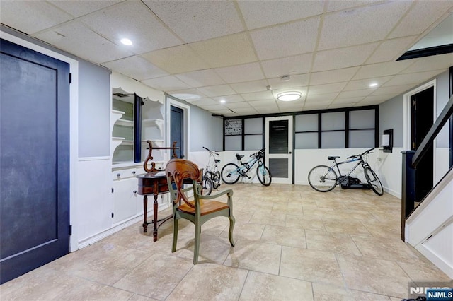 120 Prospect Ave, Hackensack, NJ 07601 - interior space featuring a paneled ceiling