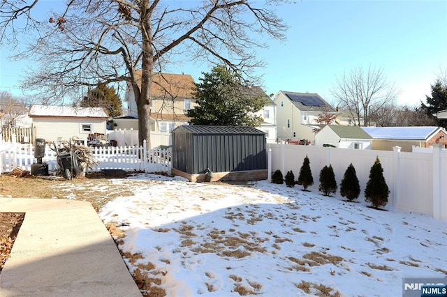 120 Prospect Ave, Hackensack, NJ 07601 - snowy yard with a storage unit