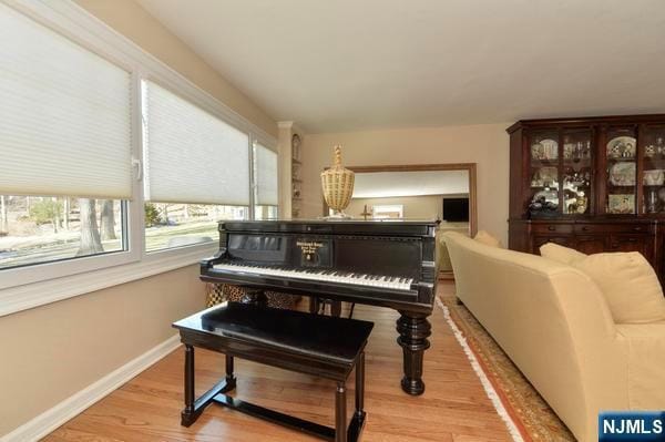 miscellaneous room with light hardwood / wood-style floors