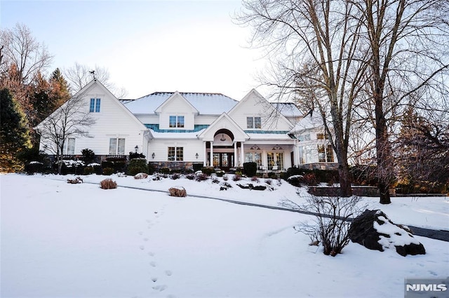 view of front of house with french doors