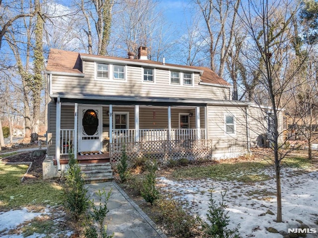 view of front facade with a porch