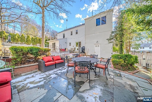 view of patio with an outdoor hangout area