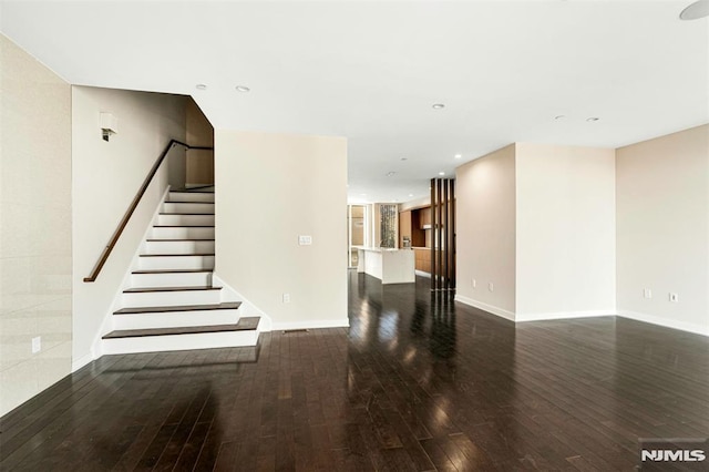 interior space featuring wood-type flooring