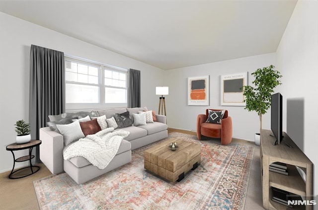 view of carpeted living room