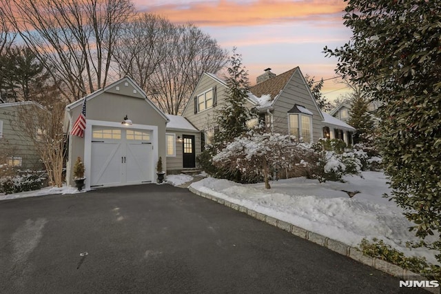 view of front facade with a garage