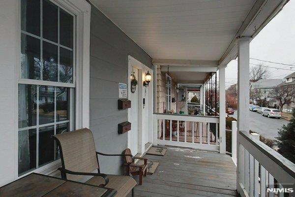 wooden deck with covered porch