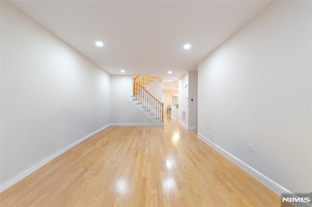 interior space featuring light wood-type flooring