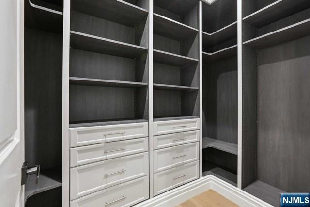 spacious closet featuring wood-type flooring