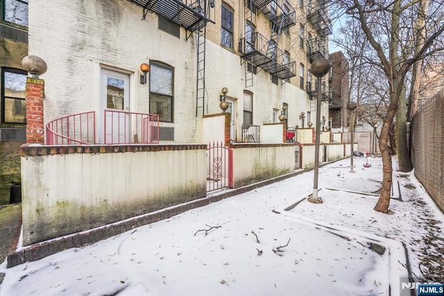 view of snowy yard