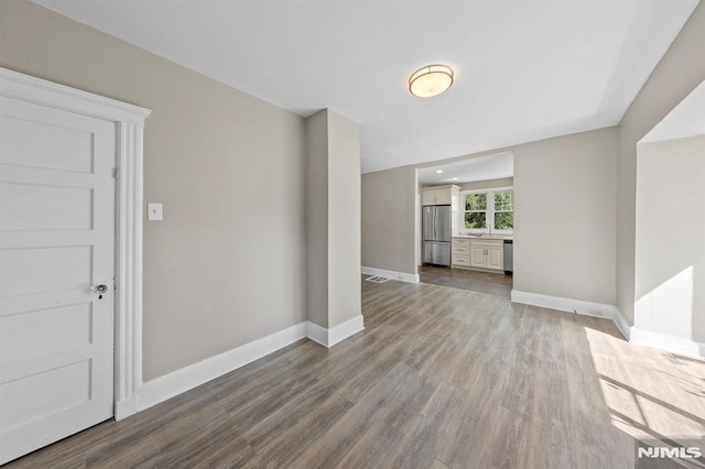 interior space with wood-type flooring