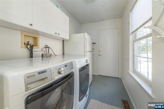 342 Mount Pleasant Ave, Rockaway Township, NJ 07801 - washroom featuring separate washer and dryer and cabinets