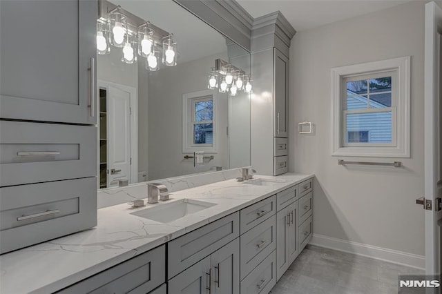 bathroom featuring vanity