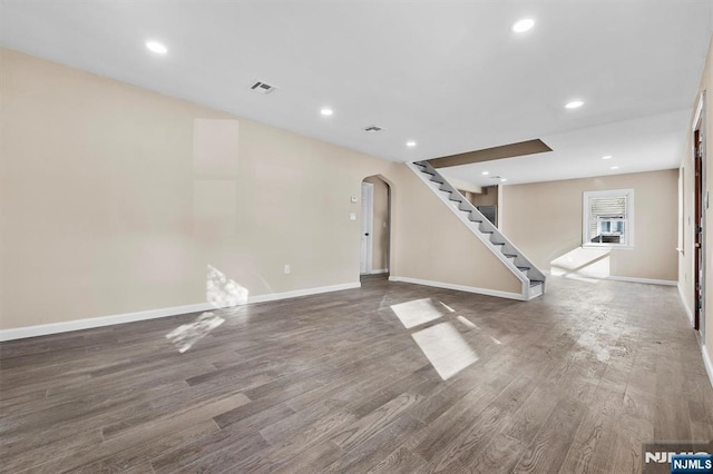 interior space featuring hardwood / wood-style flooring