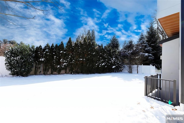 view of snowy yard