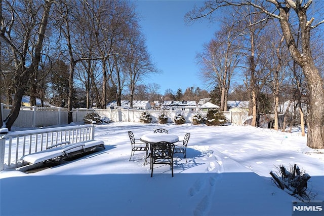 view of snowy yard