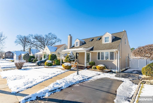 view of cape cod home