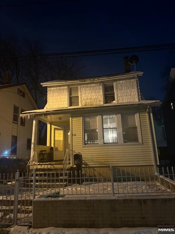 view of front of home with a porch