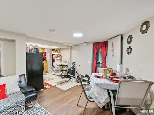 dining area featuring light hardwood / wood-style floors