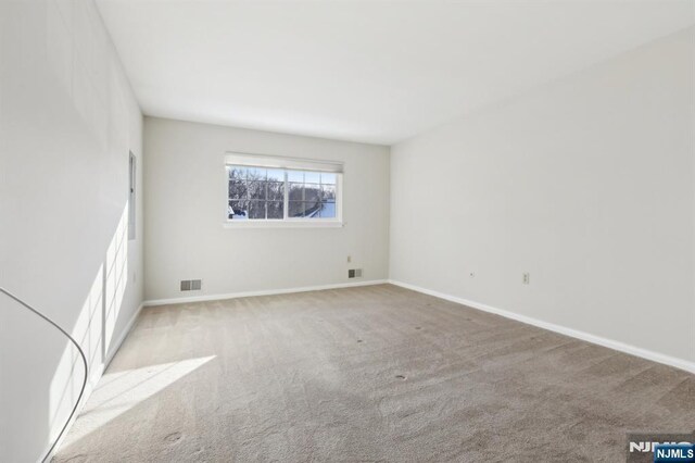 spare room with light carpet