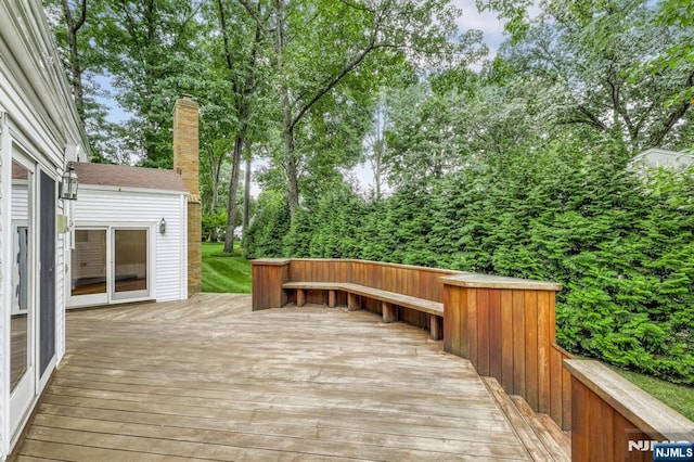 view of wooden deck