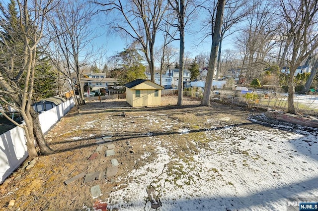 view of snowy yard