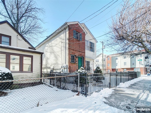 view of snow covered exterior