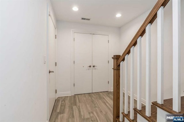 foyer featuring light hardwood / wood-style flooring