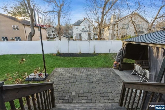 view of patio with a gazebo