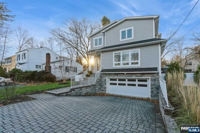 view of front of home featuring a garage