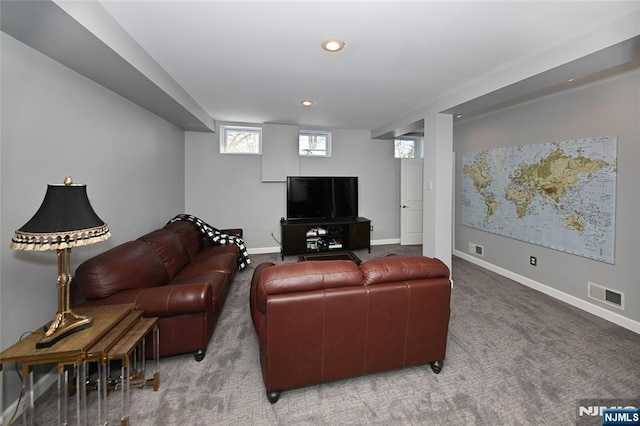 view of carpeted living room